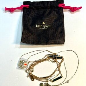 Kate Spade and Michael Kors Necklace Set of 2 Goldtone